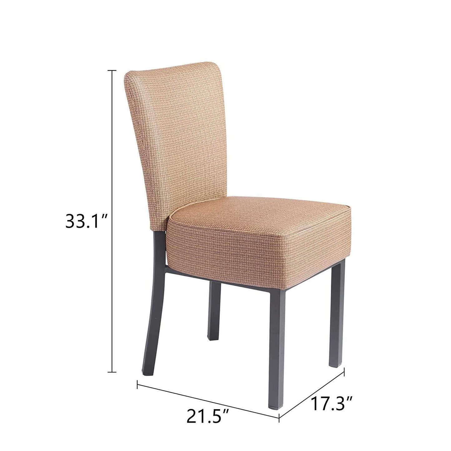 Upholstered Dining Chairs,Kitchen PU Leather Padded Chair, Modern Dining Room Furniture, Set of 2(Br