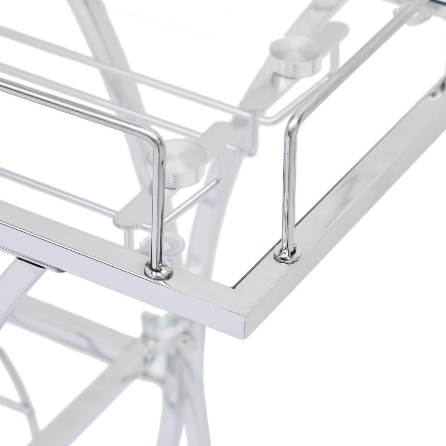 Kitchen & Dining Room Cart 3-Drawer Removable Storage Rack Trolley Cart with Rolling Wheels