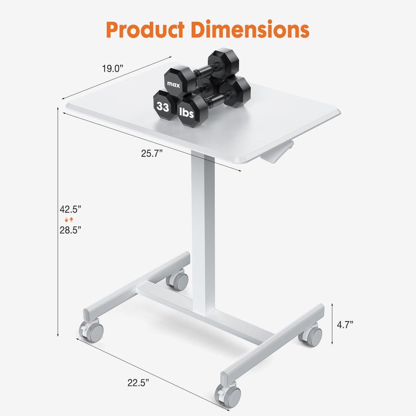 Small Standing Desk Mobile Standing Desk Adjustable Height