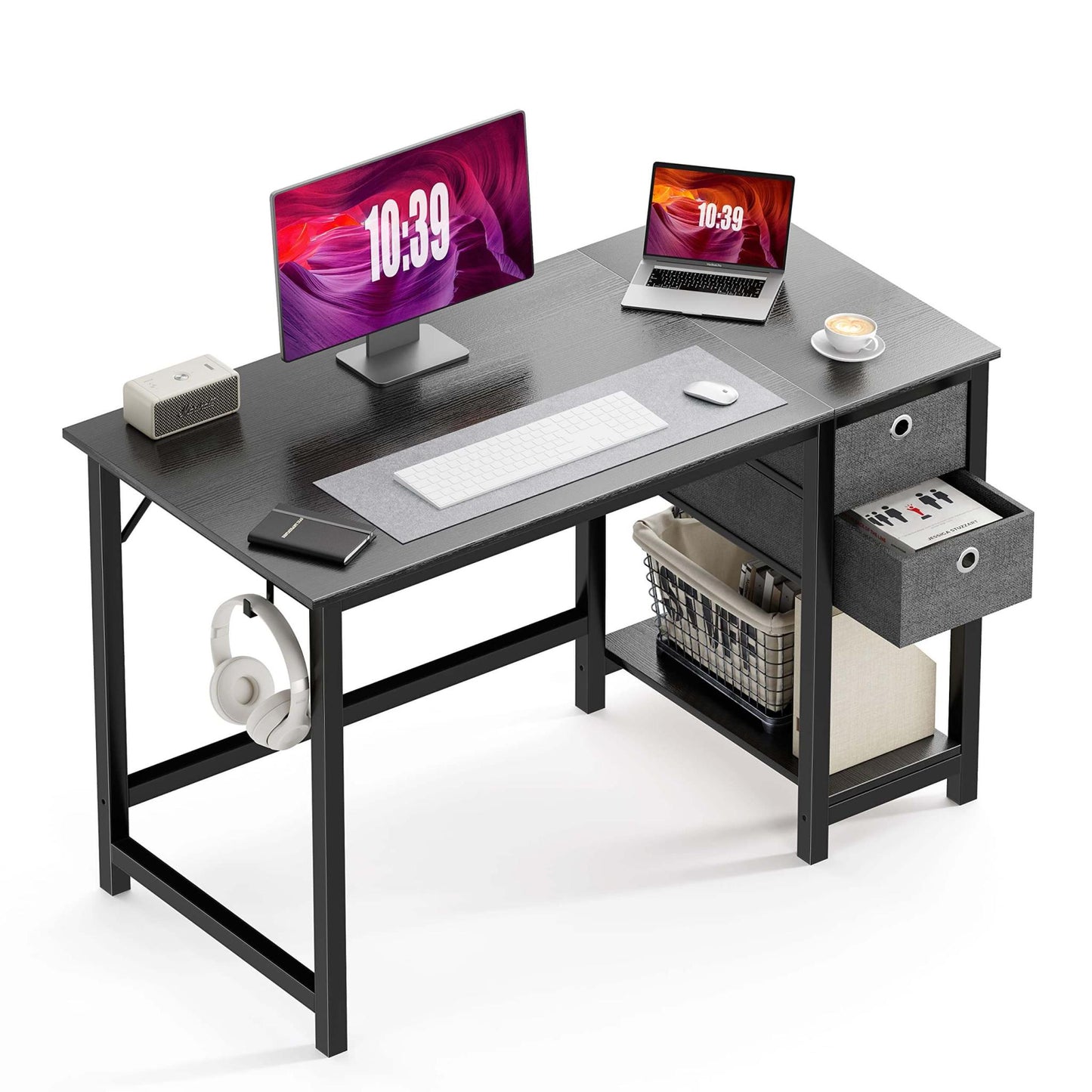 Desk-Computer Office Desk with Drawers Small Writing Work Study Desks