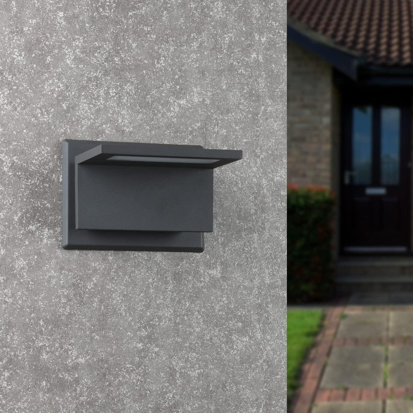 Wall Light Outdoor LED Wall Mount Lamp IP54 Waterproof 10W 680Lm 3000K-No Sensor