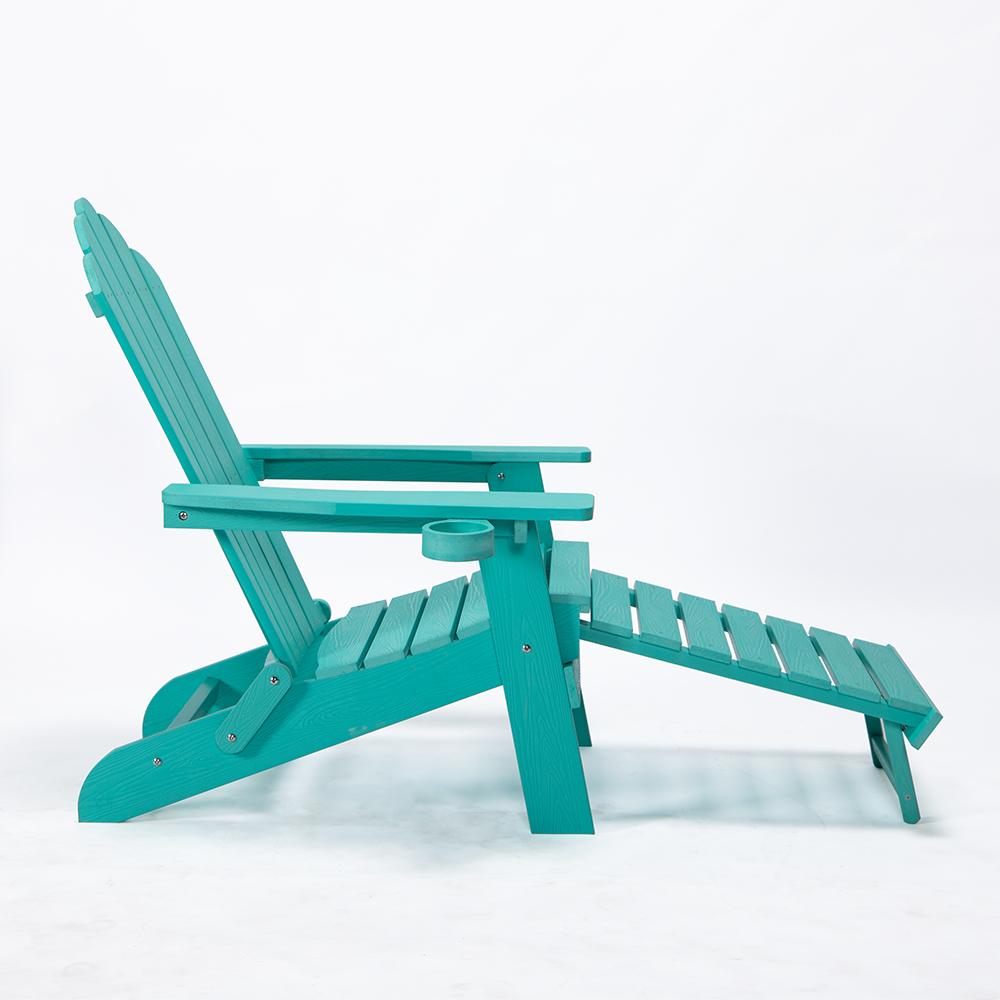 TALE Folding Adirondack Chair with Pullout Ottoman with Cup Holder, Oaversized, Poly Lumbe Ban on Amazon