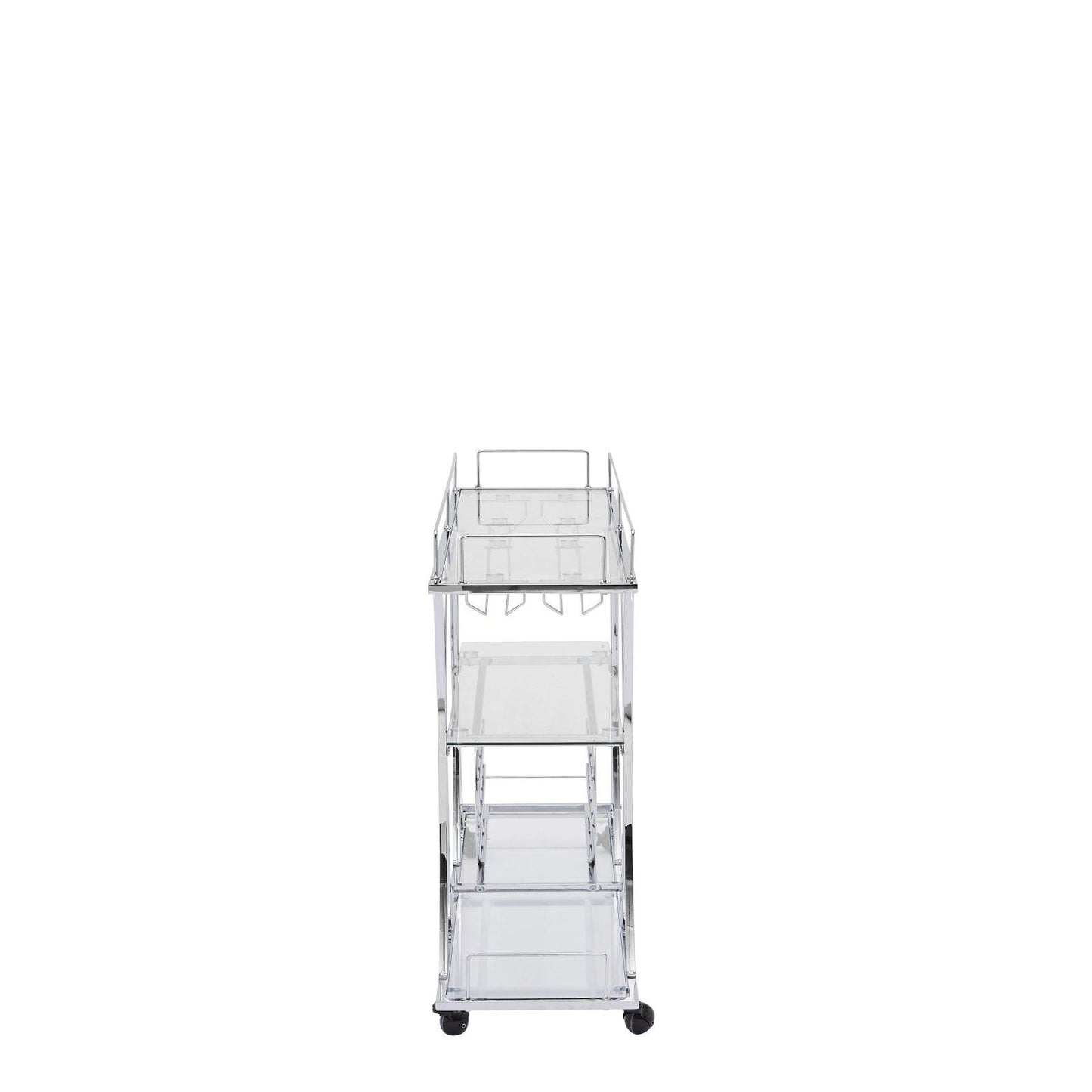 Kitchen & Dining Room Cart 3-Drawer Removable Storage Rack Trolley Cart with Rolling Wheels