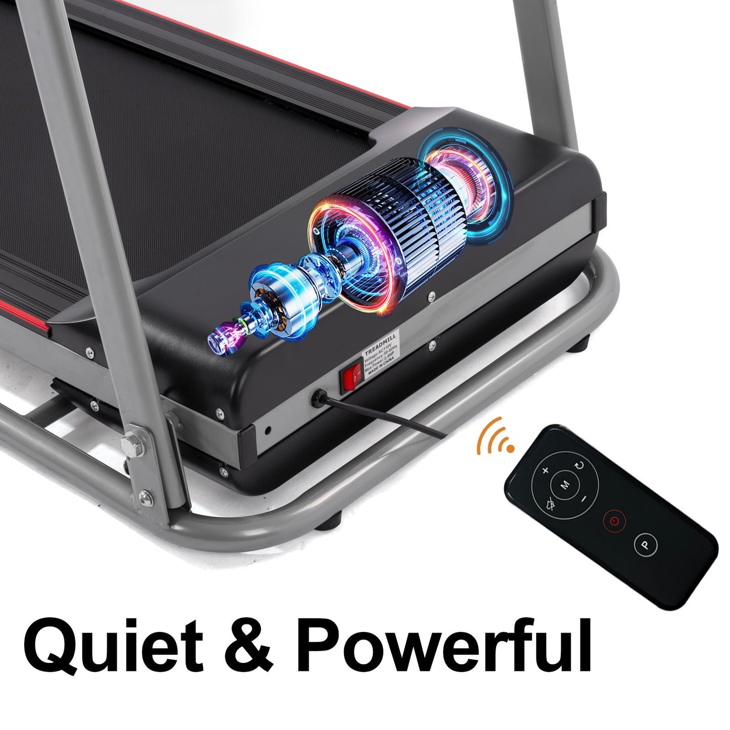 Folding Treadmill for Home - 265lbs Foldable Treadmill Running Machine, Electric Treadmill Exercise for Small Apartment Home Gym Fitness Jogging Walki