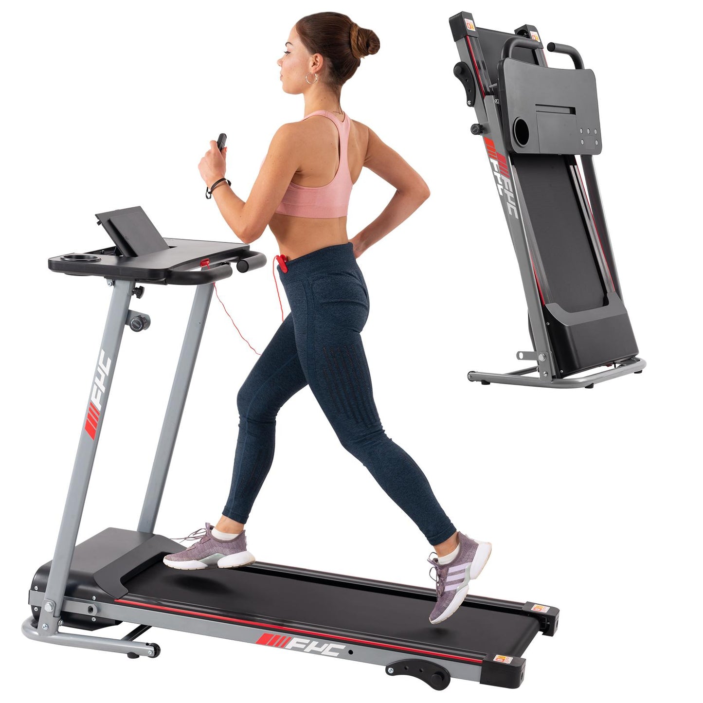 Folding Treadmill for Home - 265lbs Foldable Treadmill Running Machine, Electric Treadmill Exercise for Small Apartment Home Gym Fitness Jogging Walki