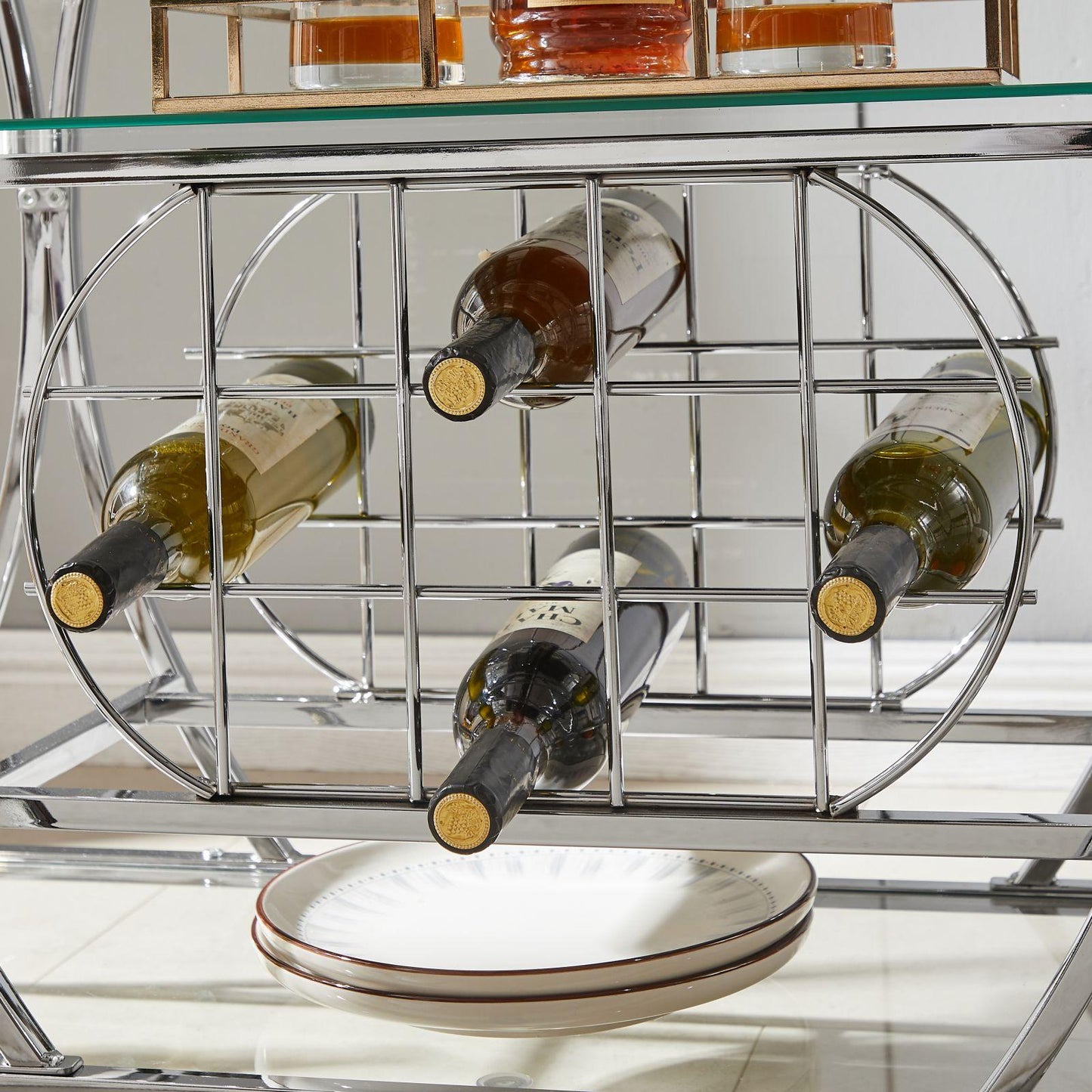 Kitchen & Dining Room Cart 3-Drawer Removable Storage Rack Trolley Cart with Rolling Wheels
