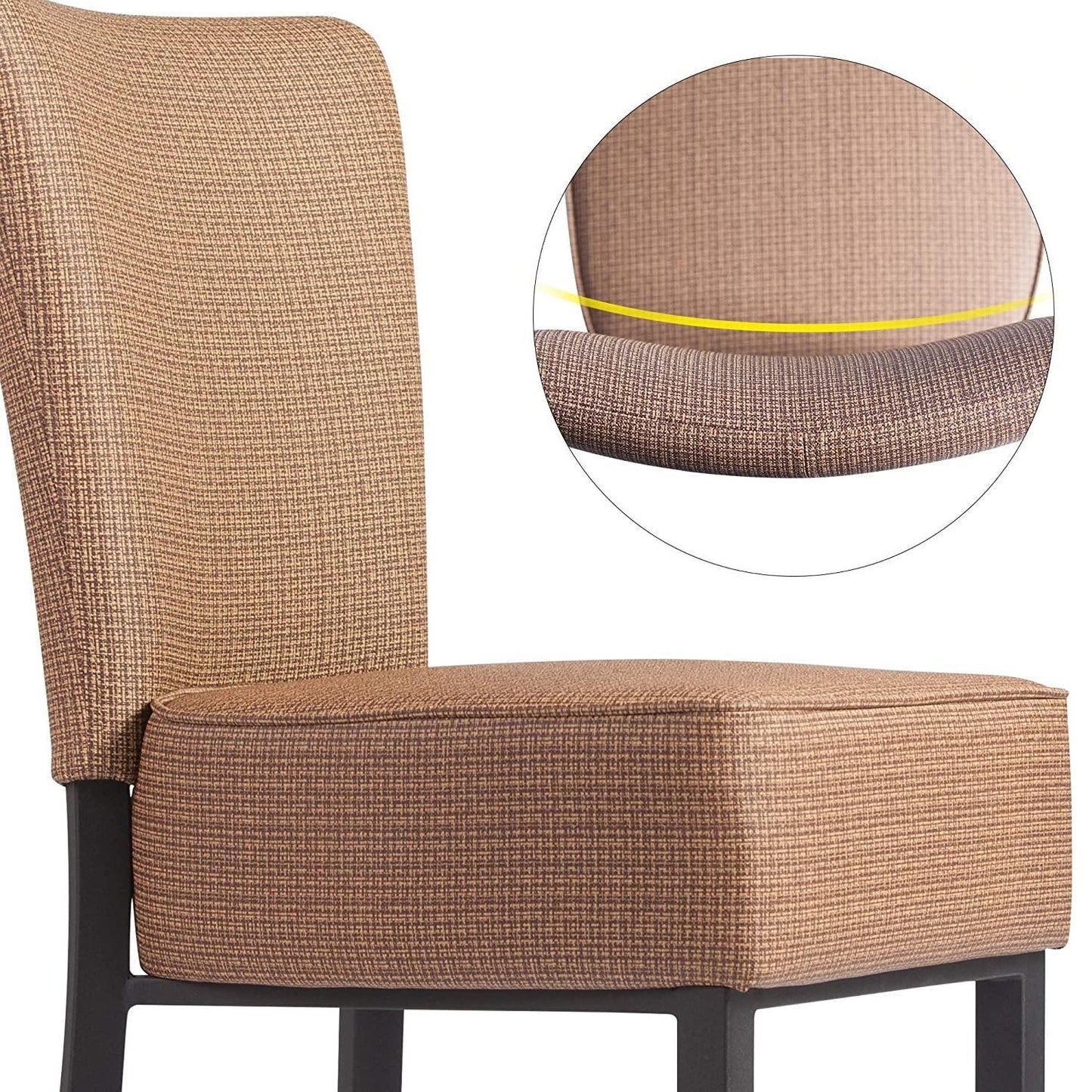 Upholstered Dining Chairs,Kitchen PU Leather Padded Chair, Modern Dining Room Furniture, Set of 2(Br