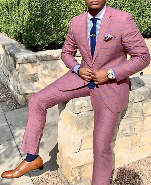 Two-button Coat Men's Two-piece Suit
