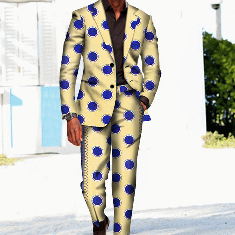 Two-button Coat Men's Two-piece Suit