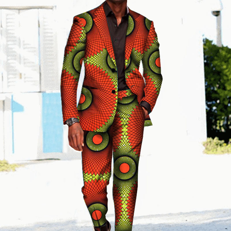 Two-button Coat Men's Two-piece Suit
