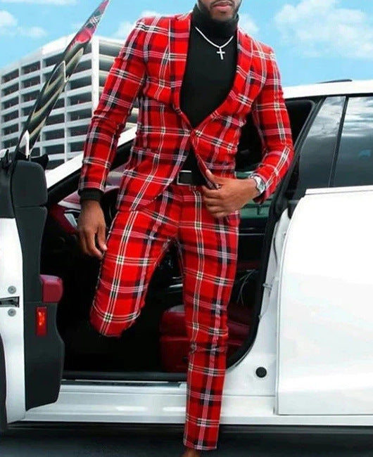 Two-button Coat Men's Two-piece Suit