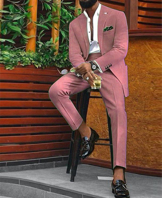 Two-button Coat Men's Two-piece Suit