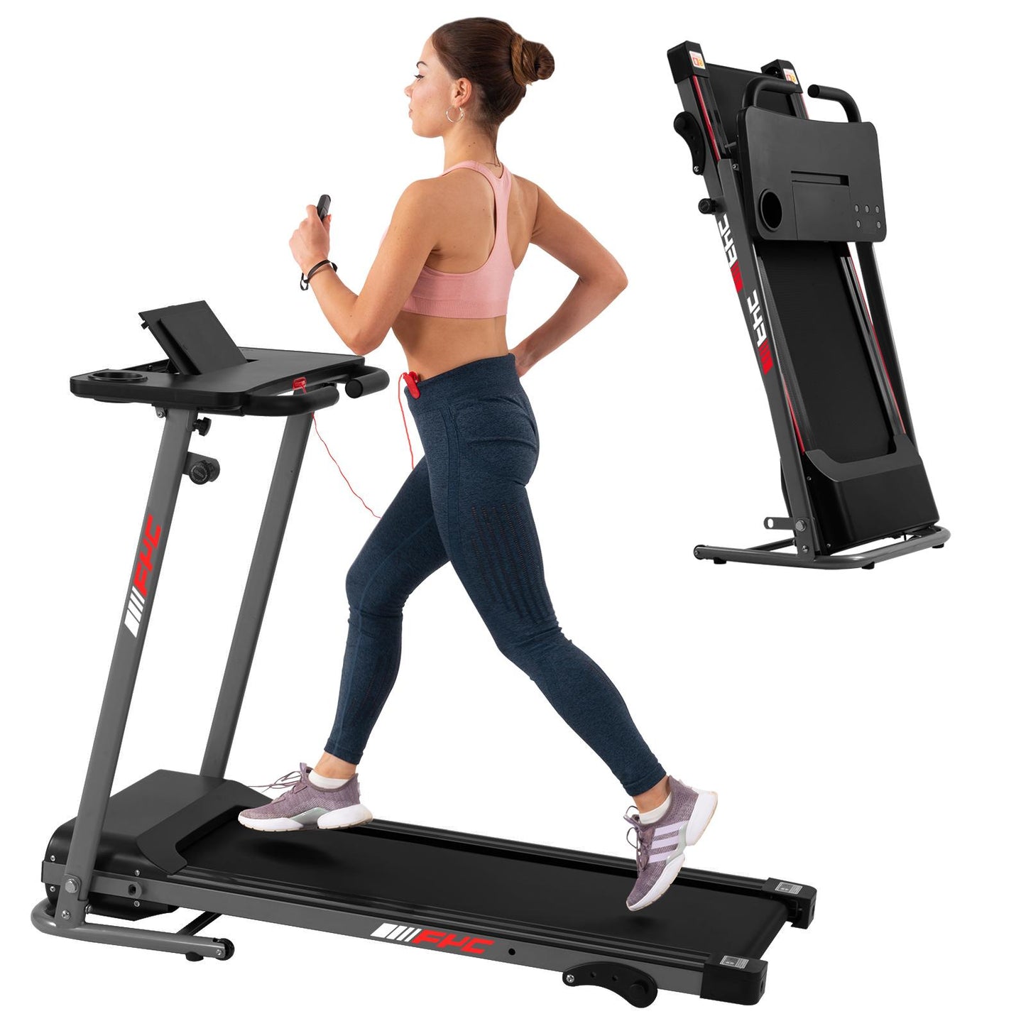 Folding Treadmill for Home - 265lbs Foldable Treadmill Running Machine, Electric Treadmill Exercise for Small Apartment Home Gym Fitness Jogging Walki