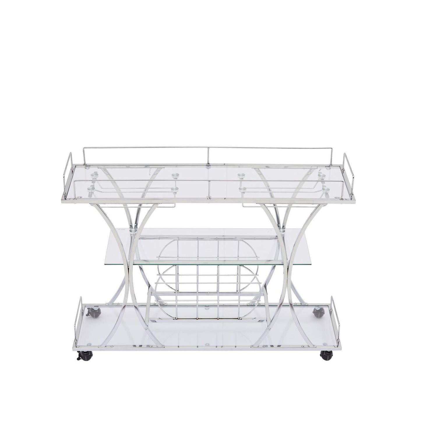 Kitchen & Dining Room Cart 3-Drawer Removable Storage Rack Trolley Cart with Rolling Wheels
