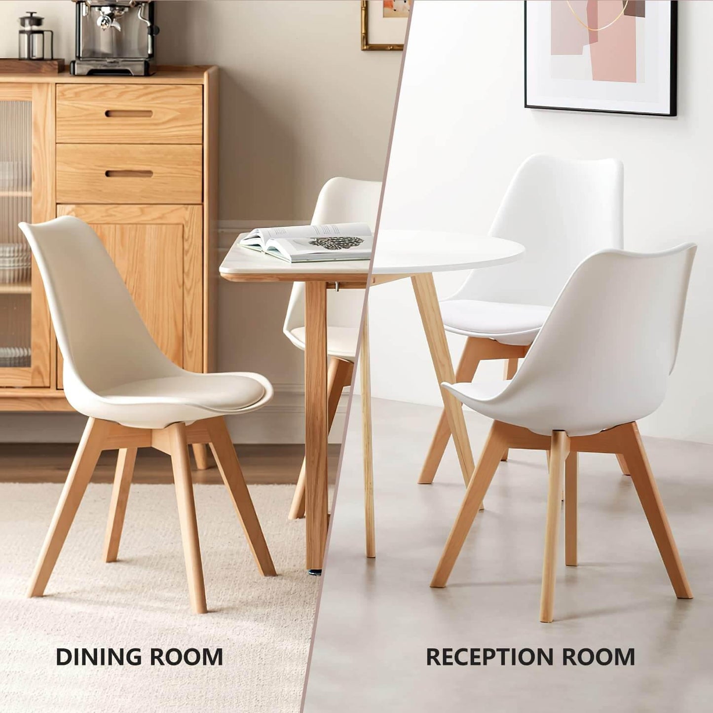 Dining Chairs Set of 4 Mid-Century Modern Dinning Chairs