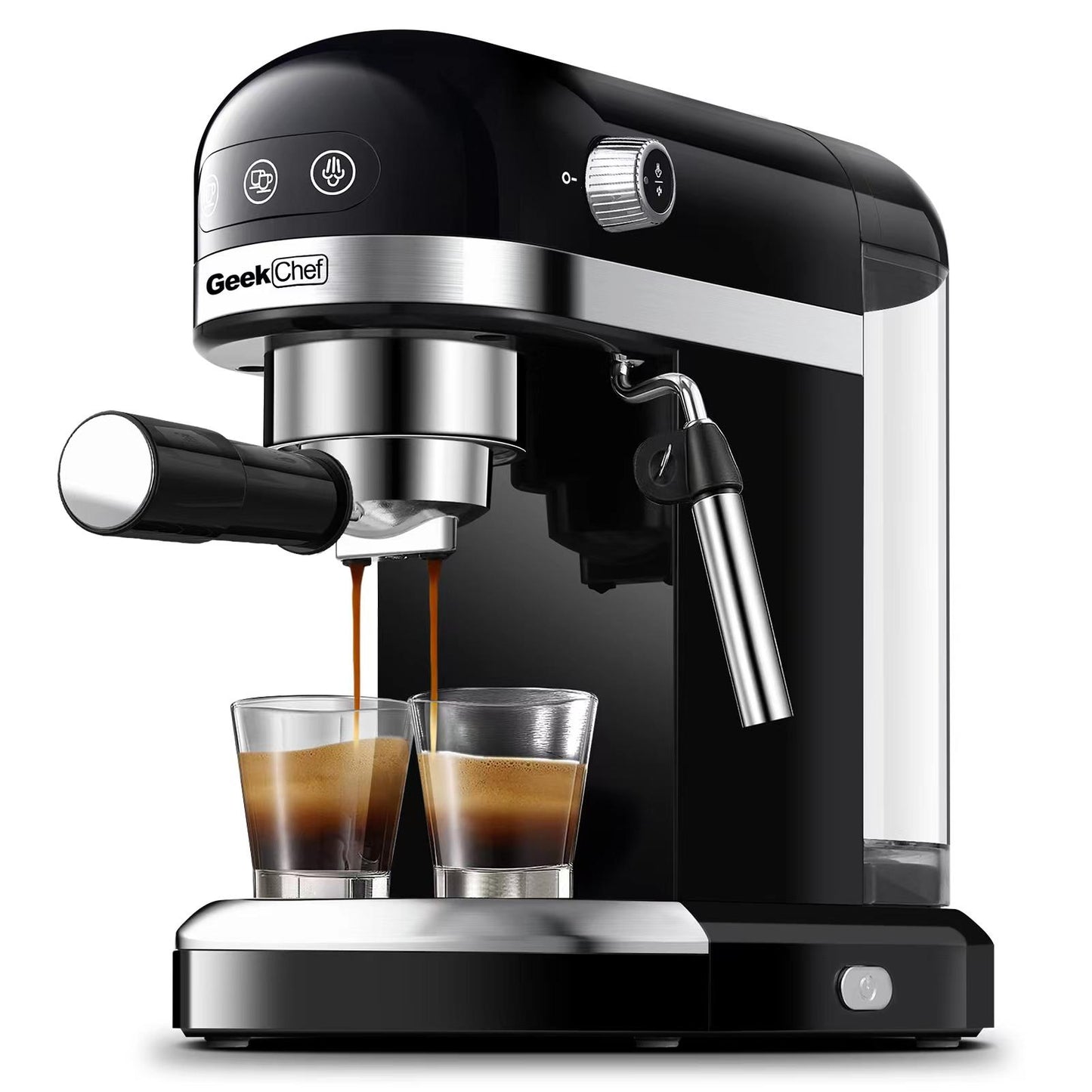 20 Bar Espresso Machine , 1350W，1.4 Ldetachable transparent water tank, Thermo block beating systeme Ban on Amazon