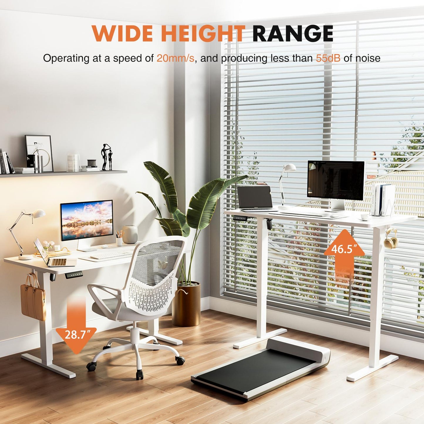 Ergonomic Height Adjustable Table with T-Shaped Metal Bracket Modern Computer Workstations