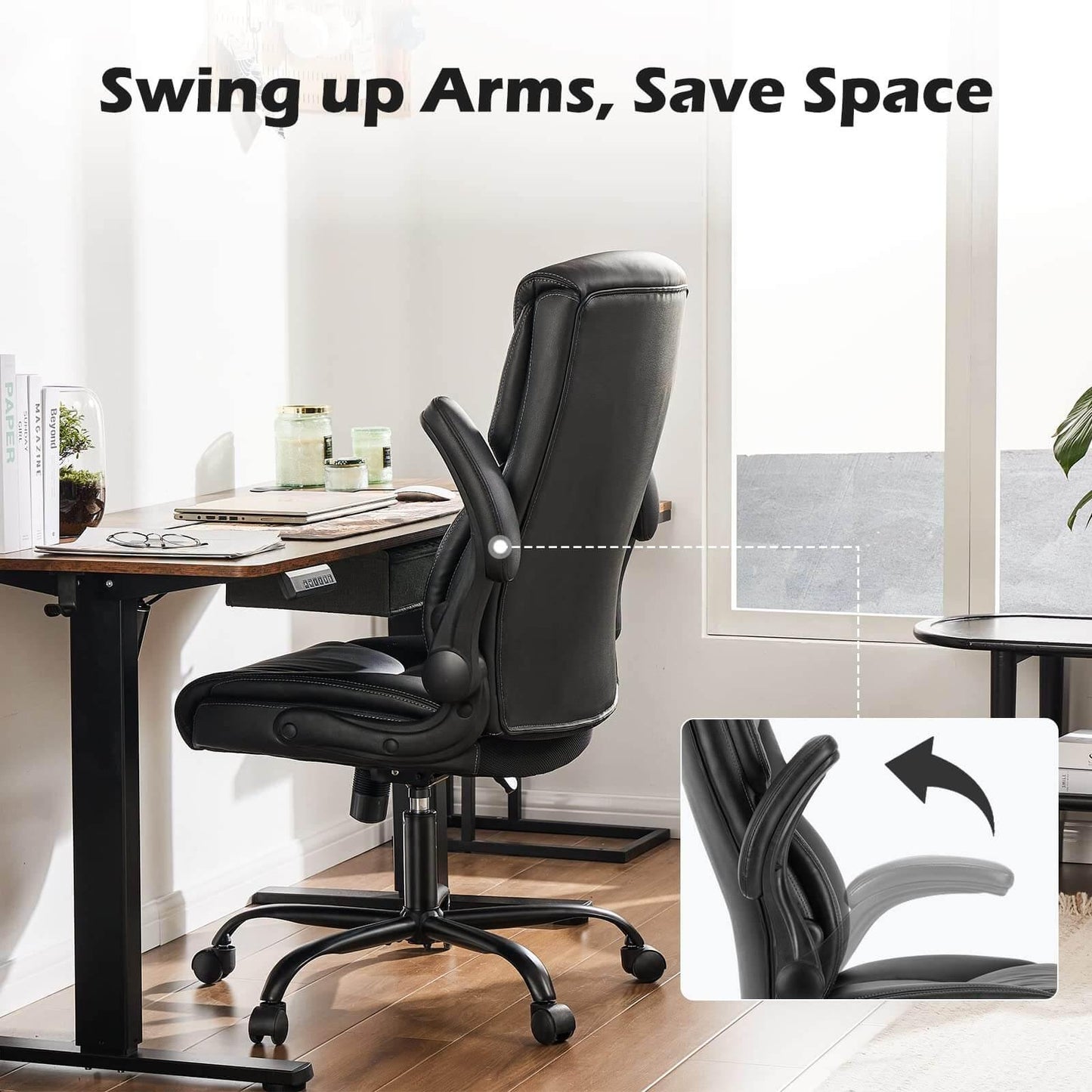 Big and Tall Office High Back Ergonomic Executive Desk Extra Wide Seat