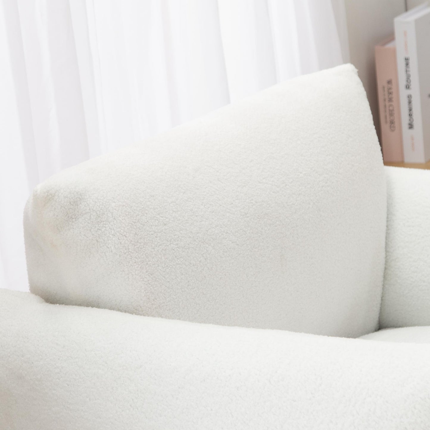 Arm Chair, soft as bread with 4 metal feet