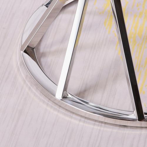 Set of 1 Round Glass Top Side Table for Living Room