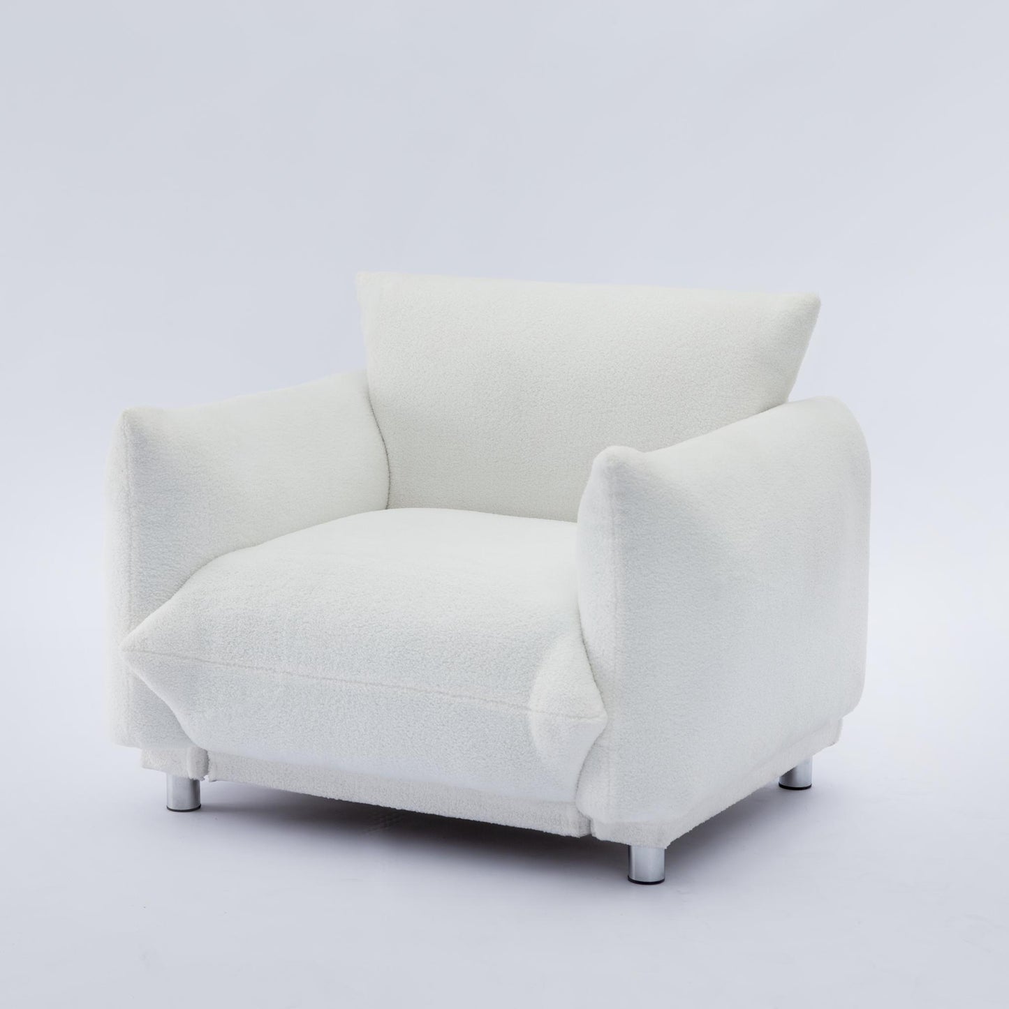 Arm Chair, soft as bread with 4 metal feet