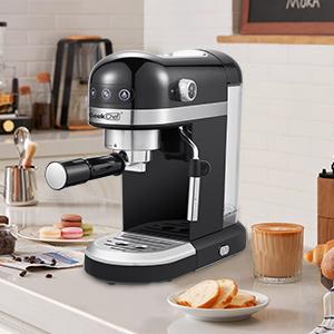 20 Bar Espresso Machine , 1350W，1.4 Ldetachable transparent water tank, Thermo block beating systeme Ban on Amazon