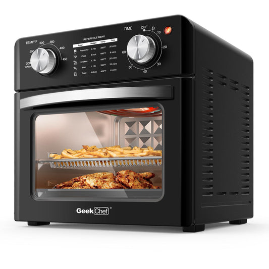 Geek Chef Air Fryer 10QT, Countertop Toaster Oven, 4 Slice Toaster Air Fryer Oven， Stainless Steel Ban on Amazon