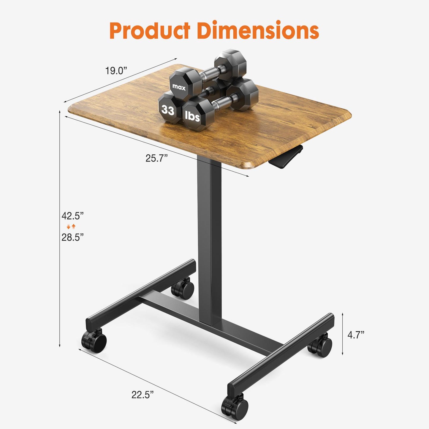 Small Standing Desk Mobile Standing Desk Adjustable Height