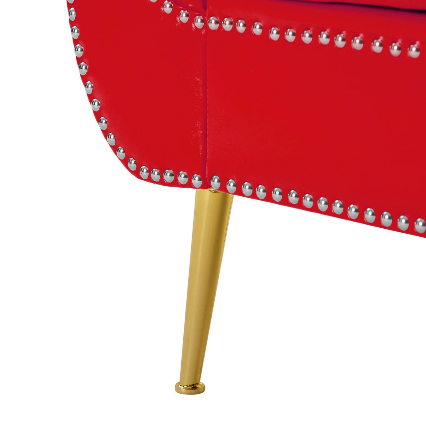 Sitting Bench PU Leather with Storage Space and 2 Pillows Hardware Feet