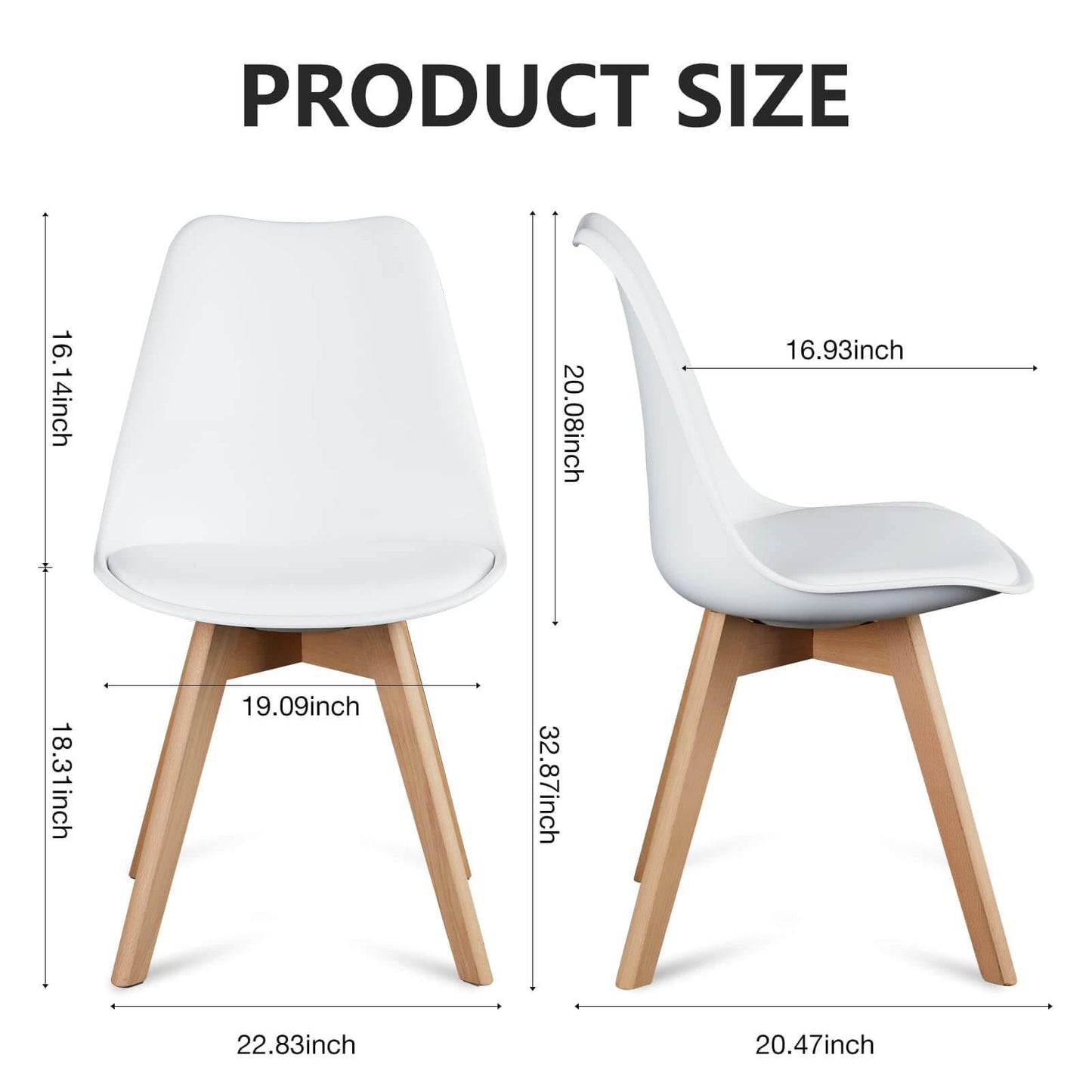 Dining Chairs Set of 4 Mid-Century Modern Dinning Chairs