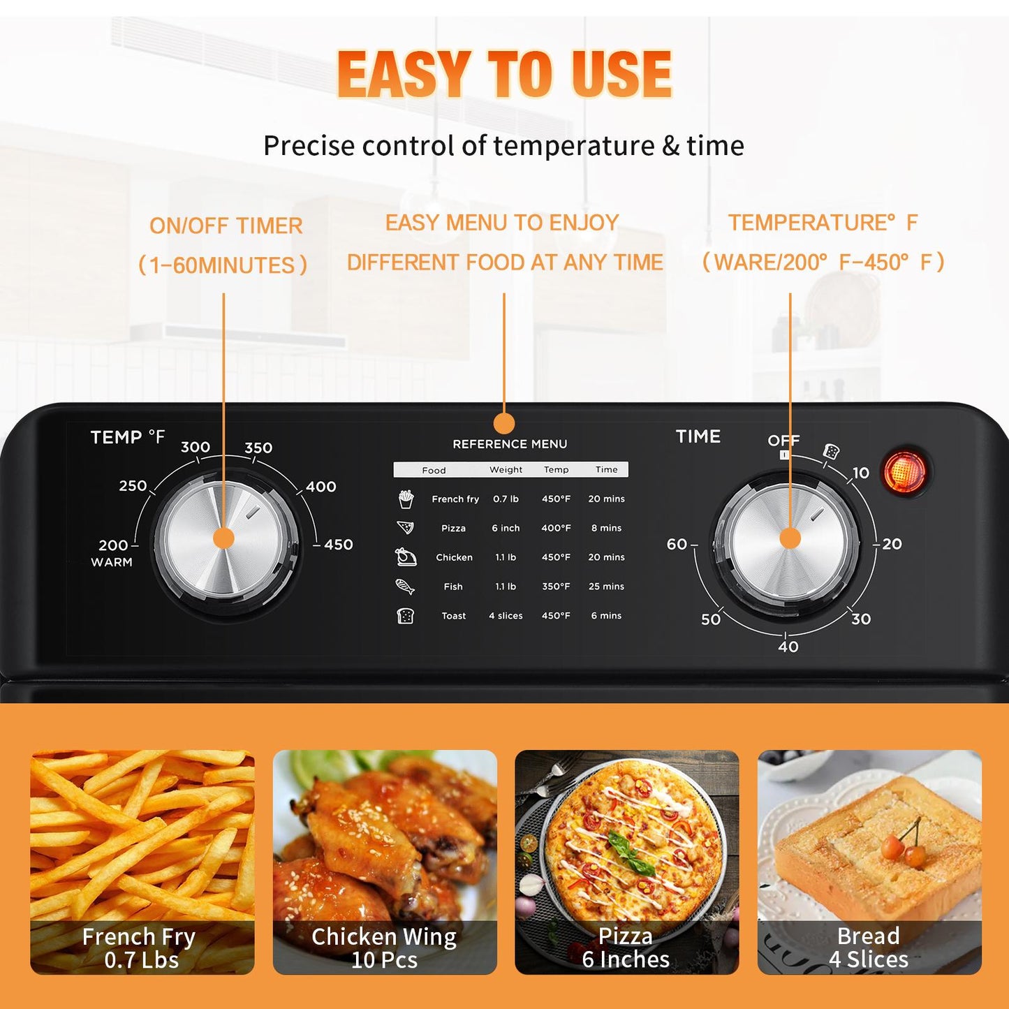 Geek Chef Air Fryer 10QT, Countertop Toaster Oven, 4 Slice Toaster Air Fryer Oven， Stainless Steel Ban on Amazon