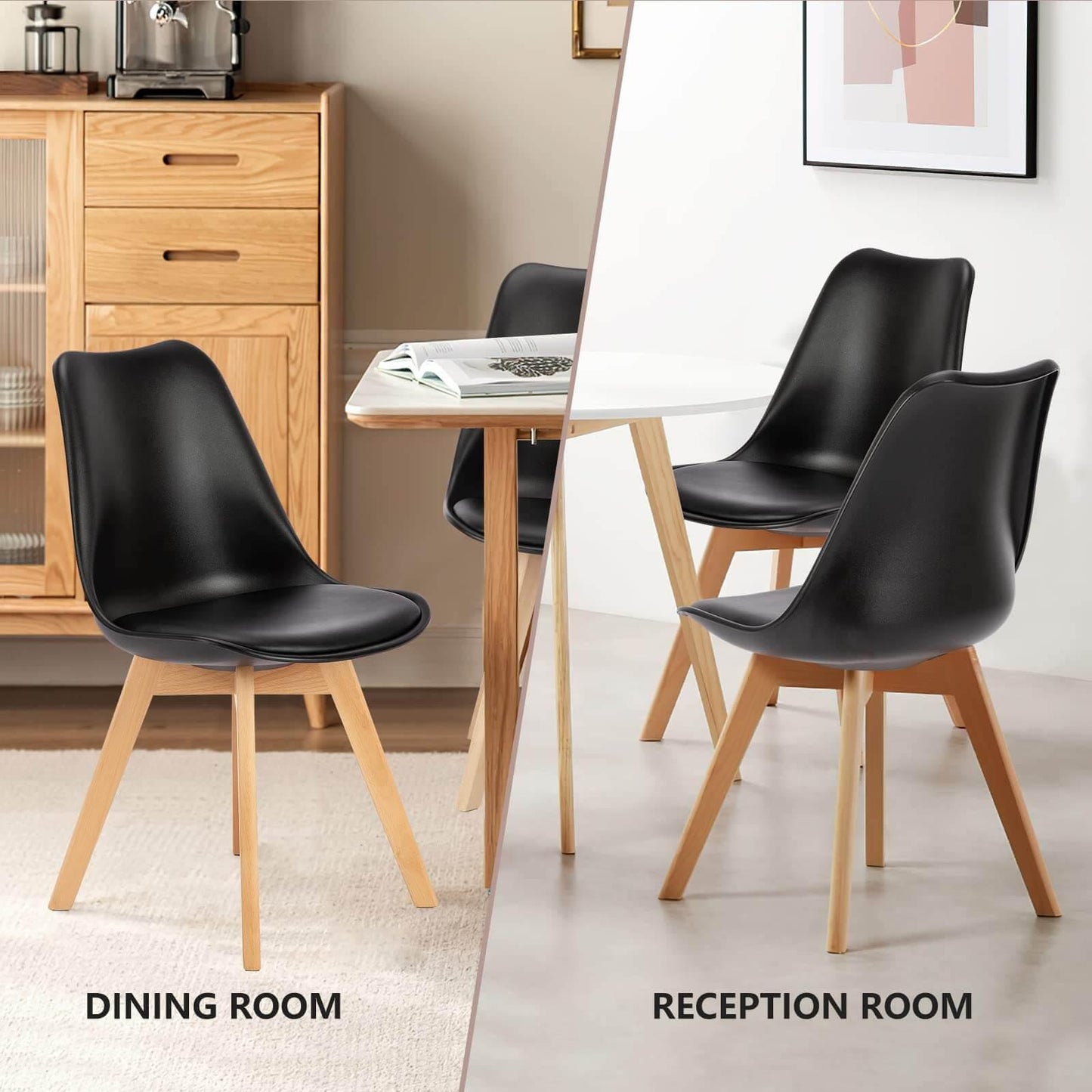 Dining Chairs Set of 4 Mid-Century Modern Dinning Chairs