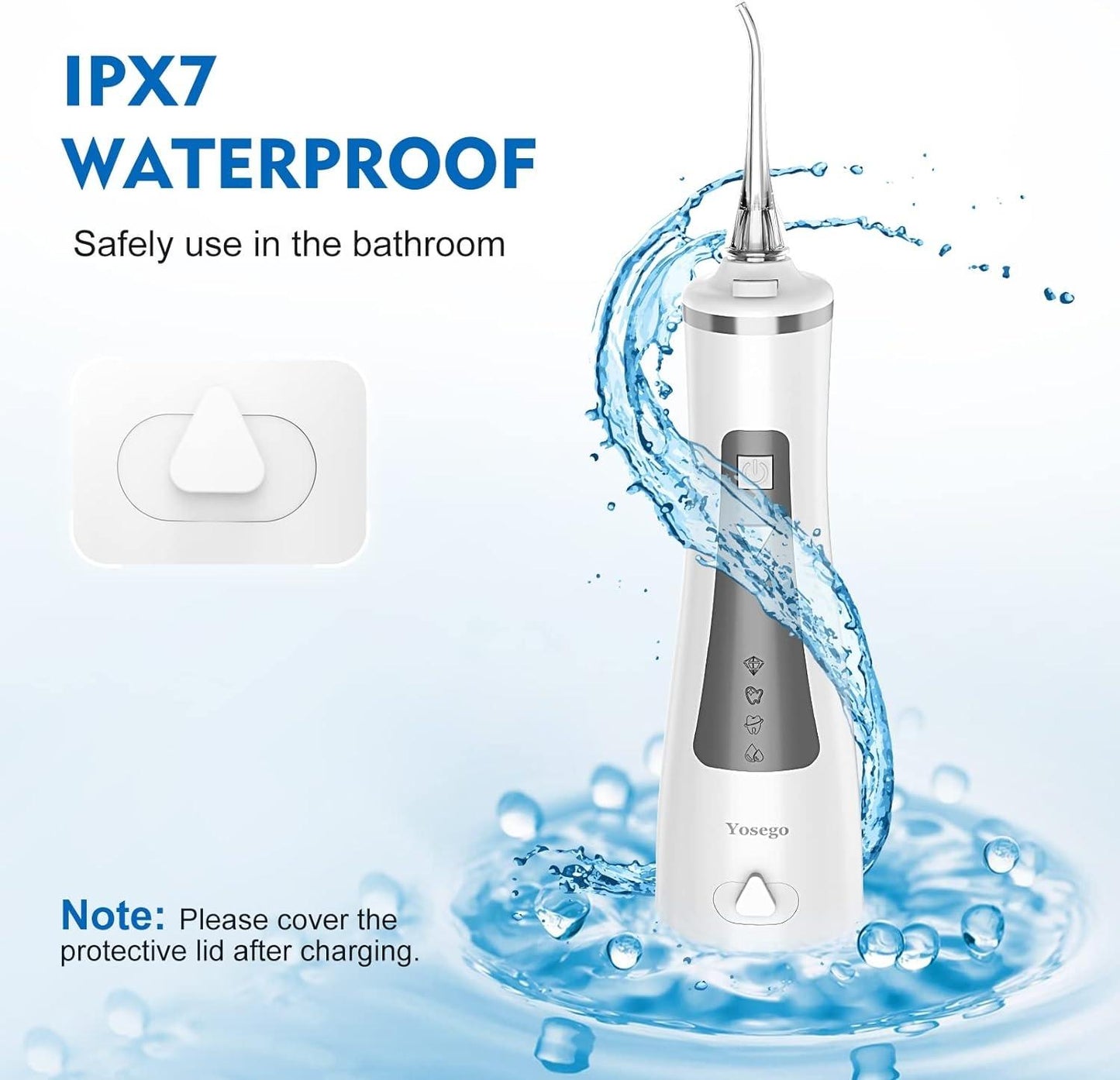 Water Flosser, Cordless Oral Irrigator Portable Dental Pick Teeth Cleaner