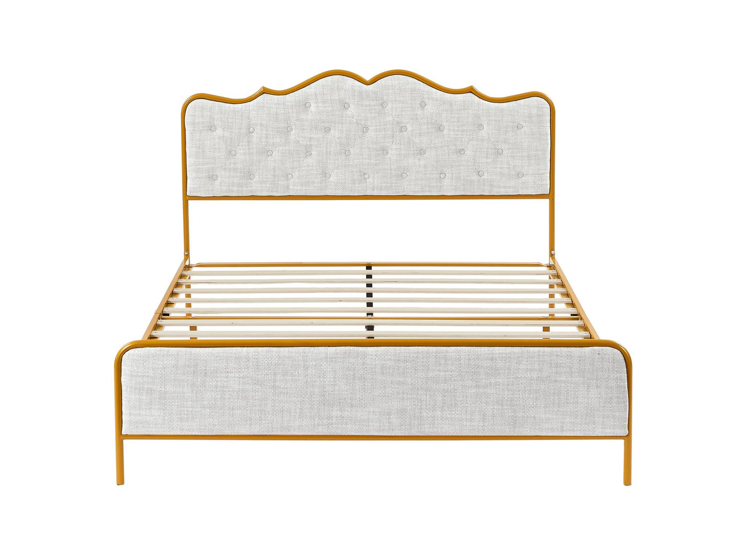 Buckle-shaped backrest, metal frame, solid wood ribs and soft sponge bag are comfortable, elegant and atmospheric.