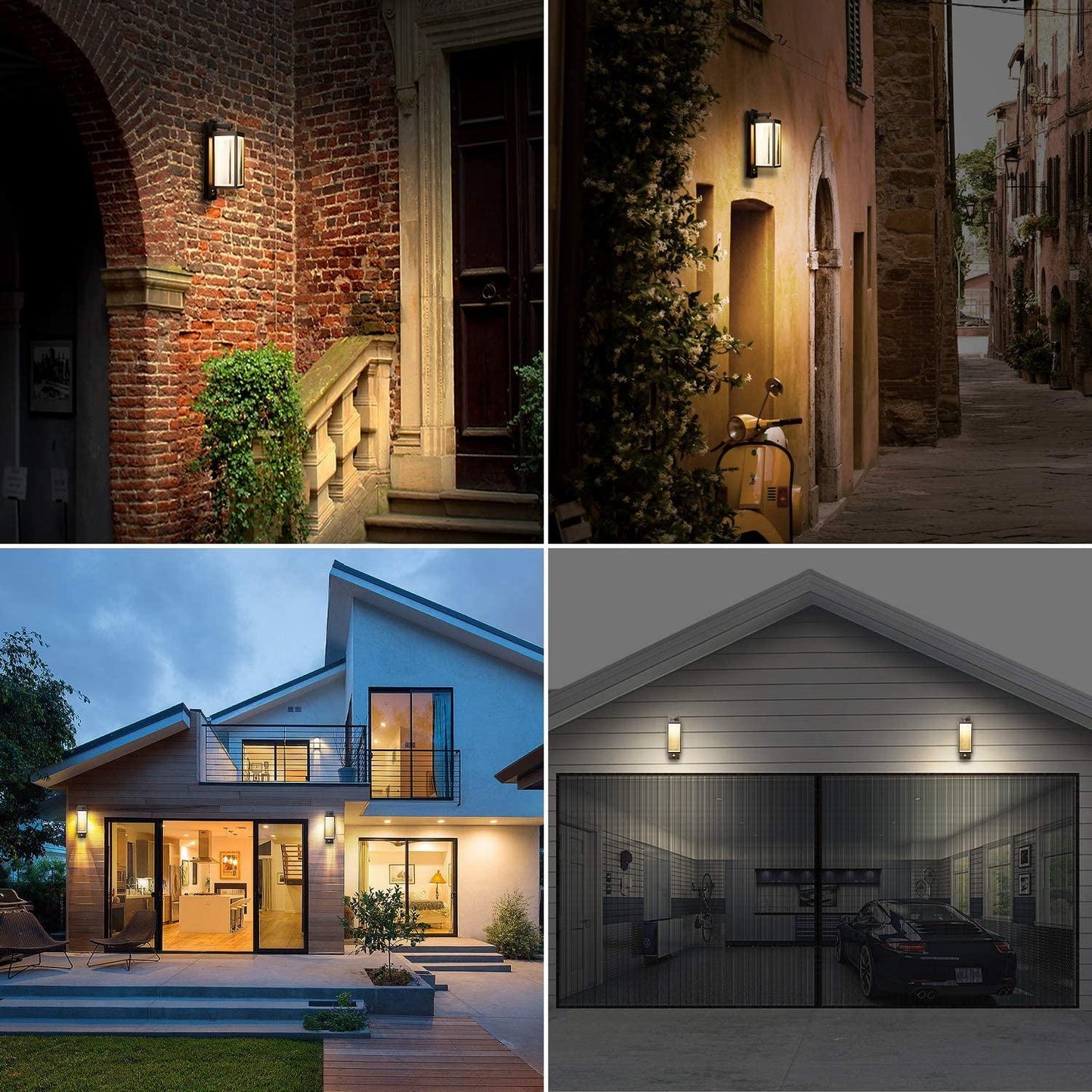 Sensor Outdoor Wall Sconce LED Exterior IP54 ,13W 750Lm 3000K
