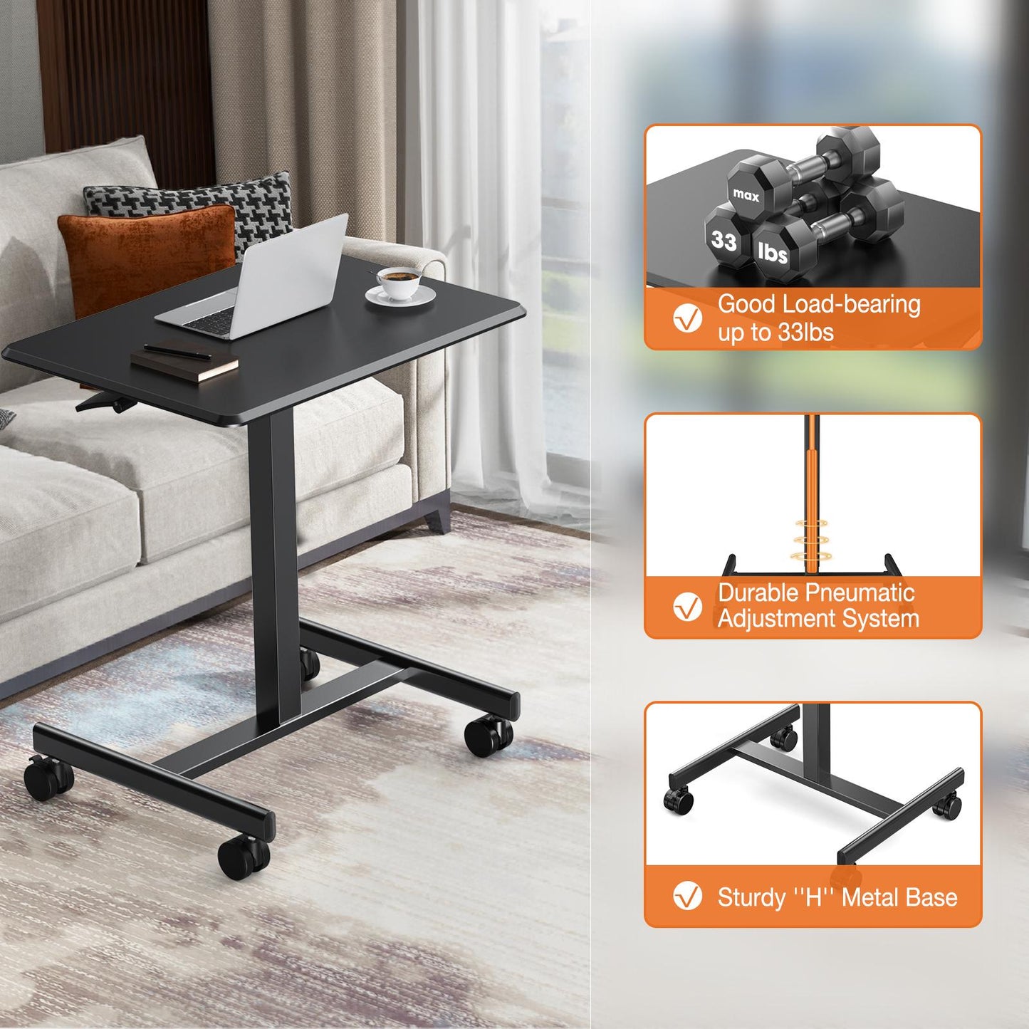 Small Standing Desk Mobile Standing Desk Adjustable Height