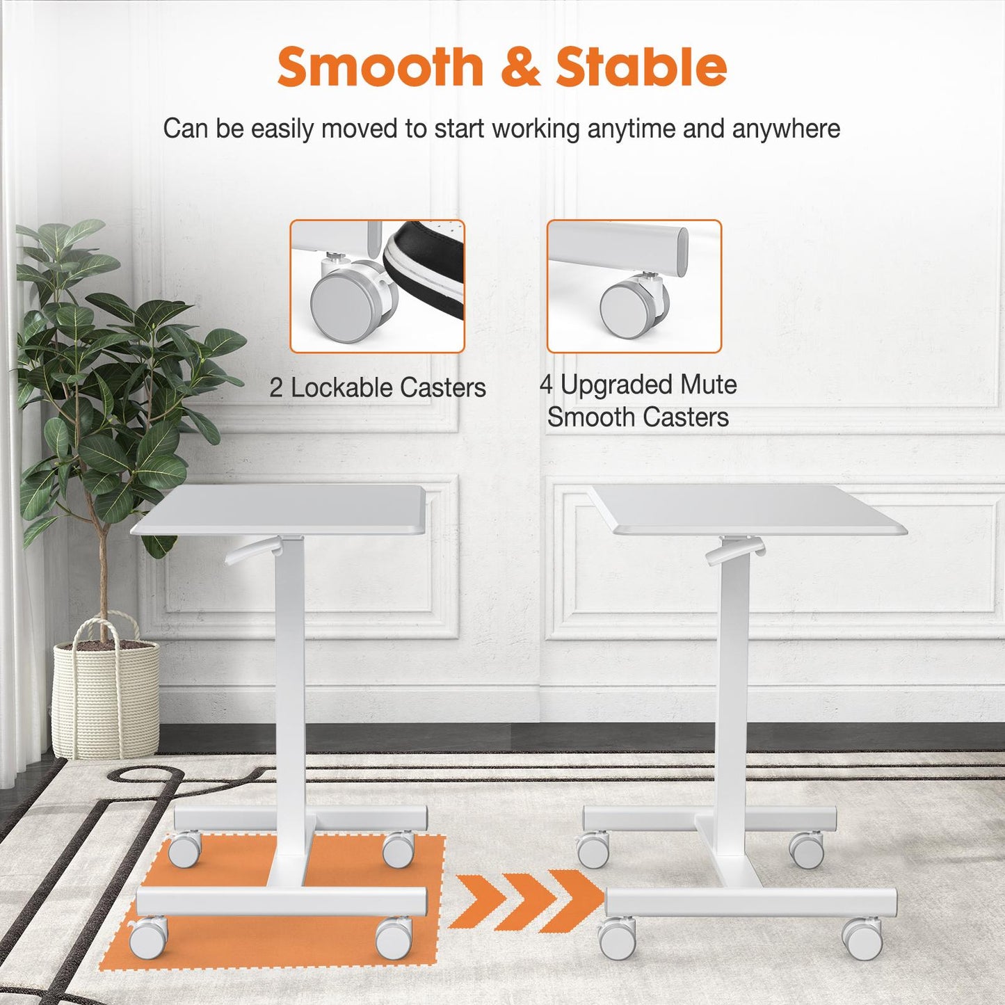 Small Standing Desk Mobile Standing Desk Adjustable Height