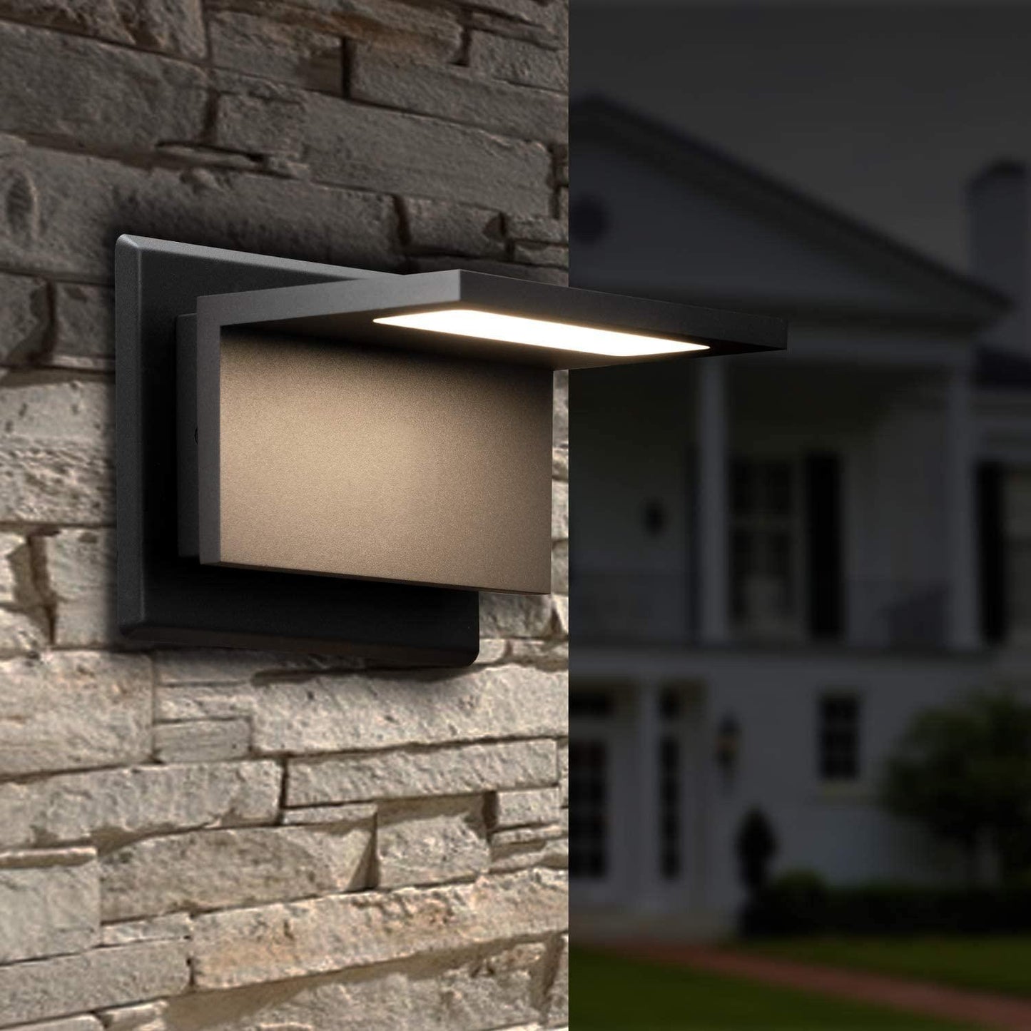 Wall Light Outdoor LED Wall Mount Lamp IP54 Waterproof 10W 680Lm 3000K-No Sensor