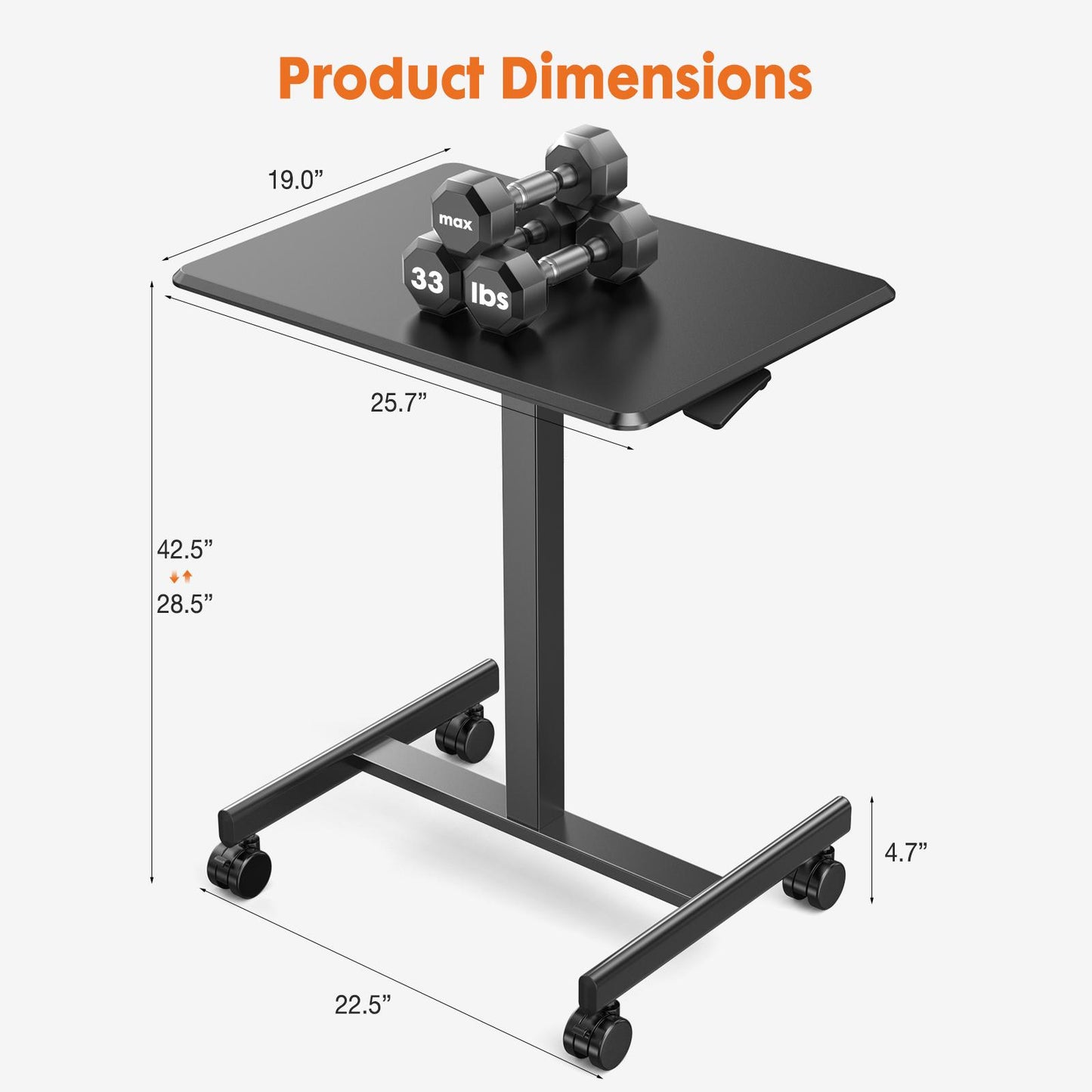 Small Standing Desk Mobile Standing Desk Adjustable Height