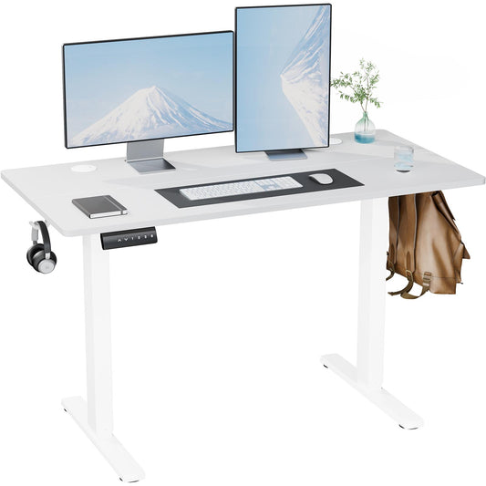 Ergonomic Height Adjustable Table with T-Shaped Metal Bracket Modern Computer Workstations
