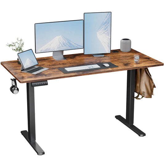Ergonomic Height Adjustable Table with T-Shaped Metal Bracket Modern Computer Workstations