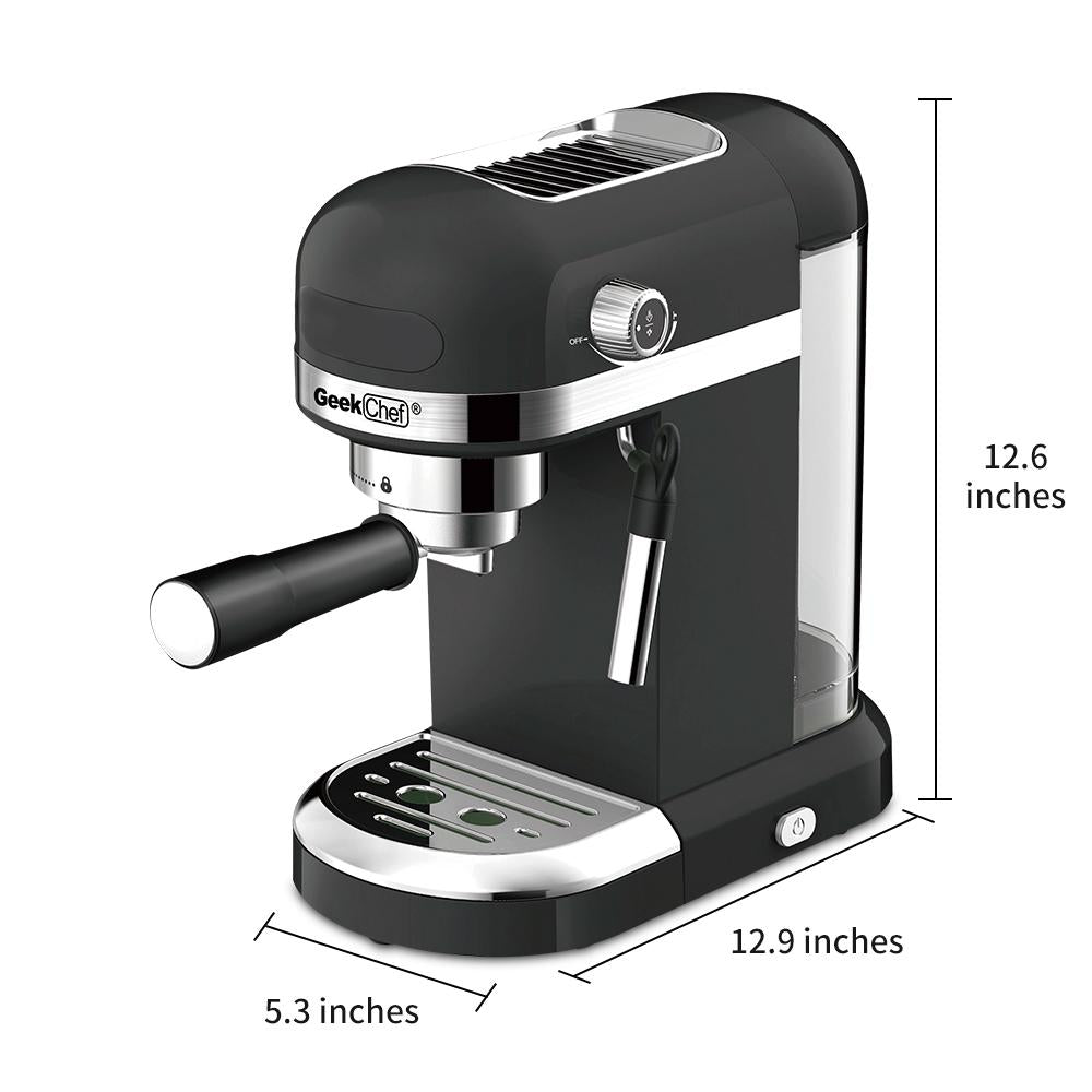 20 Bar Espresso Machine , 1350W，1.4 Ldetachable transparent water tank, Thermo block beating systeme Ban on Amazon