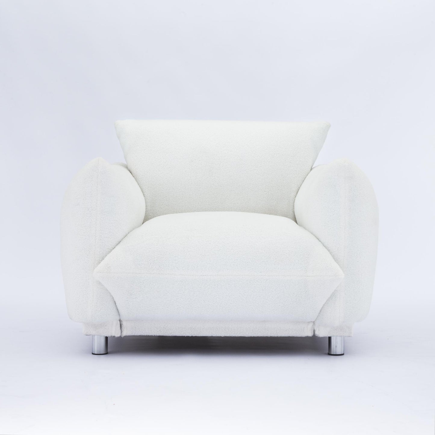 Arm Chair, soft as bread with 4 metal feet