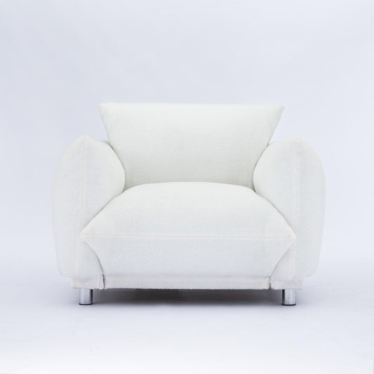 Arm Chair, soft as bread with 4 metal feet